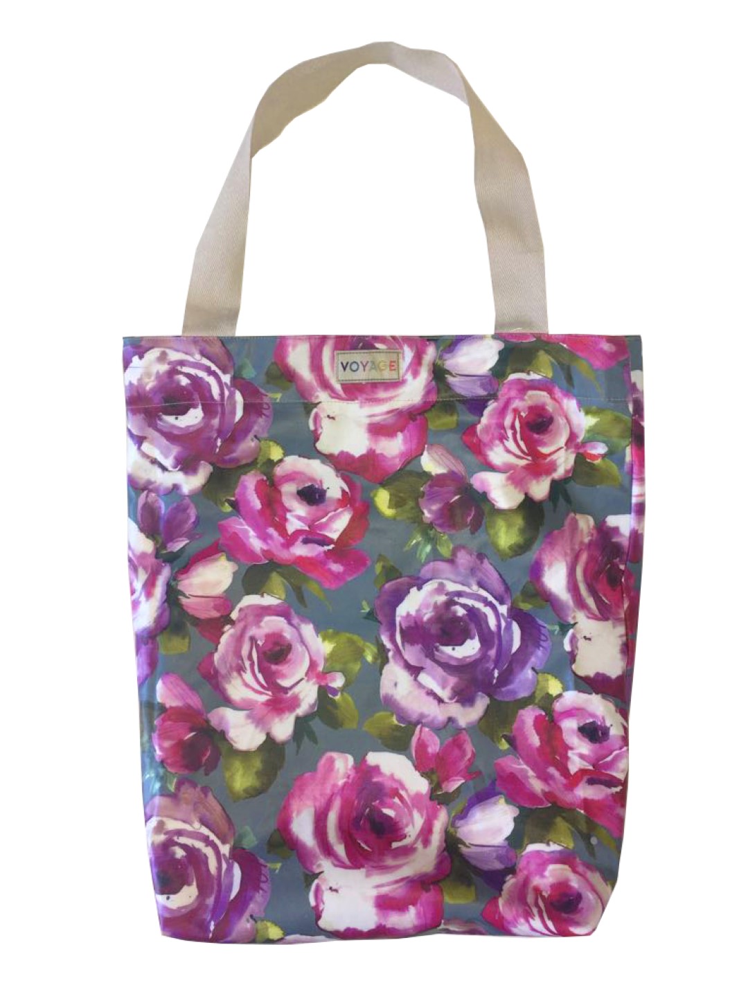 Martha Raspberry Oilcloth Shopper Bag 40x44x13cm